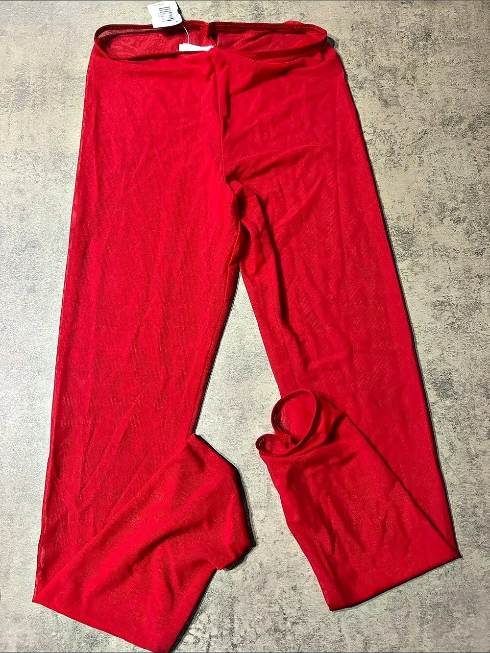 American Apparel Micro-Mesh Stirrup Leggings Red
